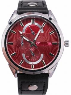 Ceas Barbatesc Matteo Ferari Black Red Silver Clasic II