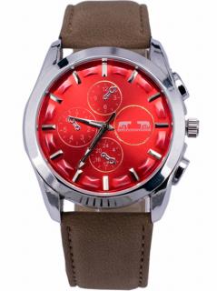 Ceas Barbatesc Matteo Ferari Brown Red Silver Clasic III