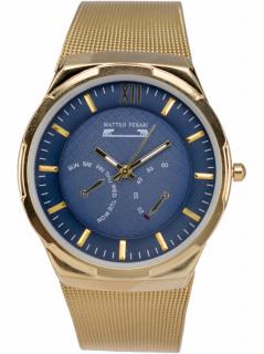 Ceas Barbatesc Matteo Ferari Gold Blue Elegant IV