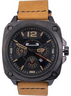 Ceas Barbatesc Matteo Ferari Light Brown Black Casual XVII