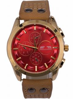 Ceas Barbatesc Matteo Ferari Light Brown Red Gold Clasic III