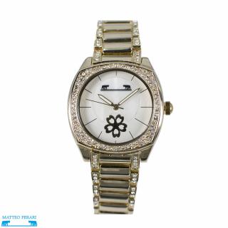 Ceas Dama Matteo Ferari Gold White Elegant XVII