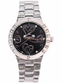 Ceas Dama Matteo Ferari Silver Black Heart Casual IX