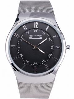 Ceas Unisex Matteo Ferari Silver Black Elegant I