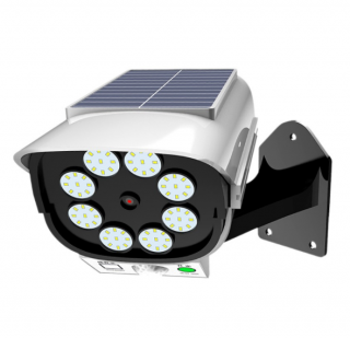 Camera falsa cu lampa solara, 80 LED, senzor de miscare