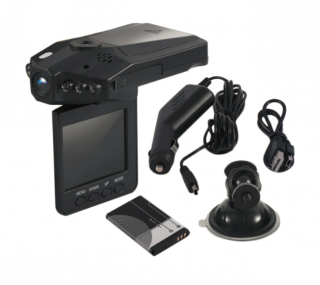 Camera video auto Full HD, unghi 120 grade, display LCD, 6 LED-uri
