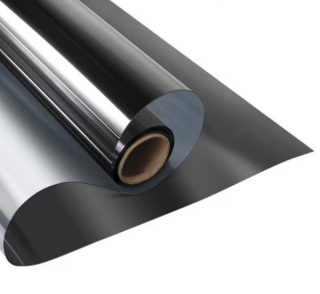 Folie Reflexiva Pentru Geamuri, cu Efect de Oglinda Pentru Intimitate si Protectie Solara, Negru, 60 x 300 cm