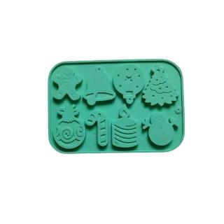 Forma din Silicon pentru Ciocolata de Casa, Bomboane, Jeleuri sau Cuburi de Gheata, Tematica Craciun, Roz, 18.5 x 12.8 x 0.7 cm, TopBazar