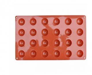 Forma silicon pentru bomboane si praline din ciocolata, semisfere, 28 x 17 cm, TopBazar