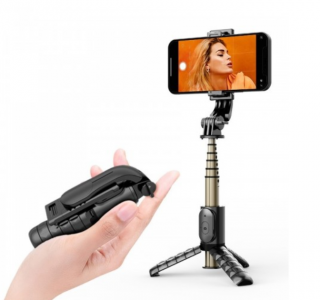 Selfie stick tripod rotatie 360 Q10, bluetooth, telecomanda