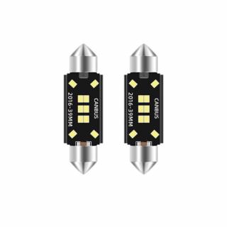 Set 2 Becuri auto LED, C5W Sofit, 10 LED SMD, Canbus fara eroare, 39 mm, BZRSH