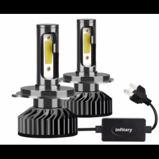 Set 2 becuri LED auto F2 H7, 100W, ventilator, 6000K, 12000LM