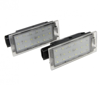 Set 2 Lampi LED Numar inmatriculare, Renault Clio III, Master II, Megane II FL, Megane III Laguna II FL Laguna III Twingo II