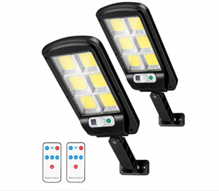 Set 2 x Lampi solare 120 LED, telecomanda