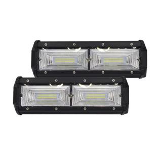 Set 2x Proiectoare LED auto OFF-ROAD 24 cm 144W, 12V-24V, 6000K, carcasa aluminiu, 7200Lm, BZRSH