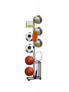 Suport mingi multisport si articole sportive, TopBazar 7, negru, metal