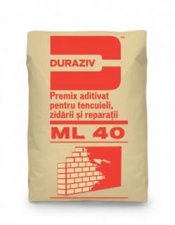 DURAZIV ML 40 Premix aditivat pentru tencuieli, zidarii si reparatii