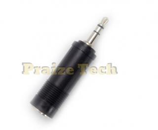 Adaptor Jack 6.3mm Mama - Jack 3.5mm Tata, Model Negru, pentru Sisteme Audio