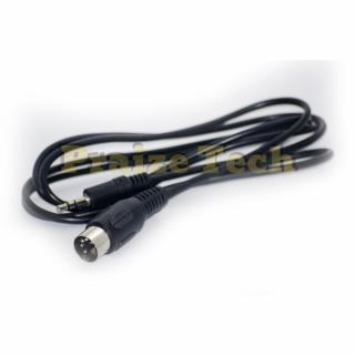 Cablu Jack 3.5 Stereo Tata - DIN 5 Pini Tata, 1.5m Lungime ,   Cablu MIDI pentru Aparatele Hifi Vechi