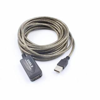 Cablu Prelungitor USB cu Repetor, Gri, Lungime 5m ,   Ideal pentru Imprimanta sau Scanner