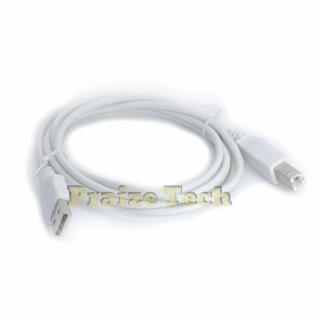 Cablu USB A Tata - USB B Tata, Alb, Cablu Imprimanta, 1.5 M Lungime - Ideal pentru Scanner, HDD extern, Hub USB