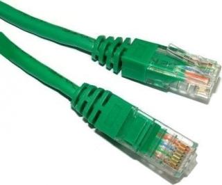 Cablu UTP Retea, Verde, Ethernet Cat 5e - Cablu Patch de Internet cu Mufa, Conector RJ45