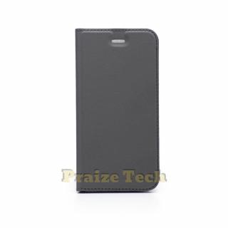 Husa Toc iPhone 8, FlipCover Magnet, Model Gri - Carcasa pentru Protectie Antisoc Smartphone