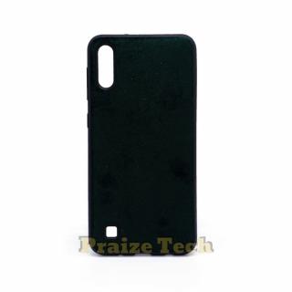 Husa Toc Samsung A10, TPU Velvet, Model Verde - Carcasa cu Imitatie Catifea Smartphone