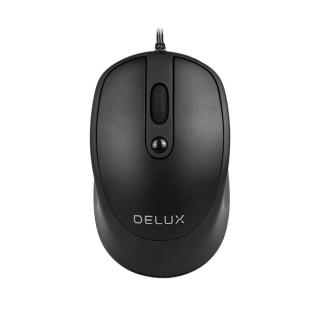 Mouse Delux, Negru, 3200 DPI, M366BU - Ideal pentru Birou sau Acasa
