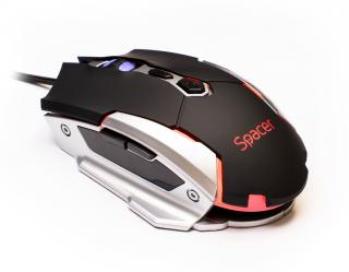 Mouse Gaming Spacer, RGB, 3200 DPI, SPGM Pulsar Lite - LED RGB
