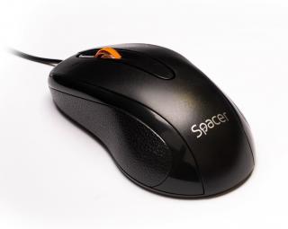 Mouse Spacer, Negru, 1000 DPI, SPMO-F01 - Ideal pentru Birou sau Acasa