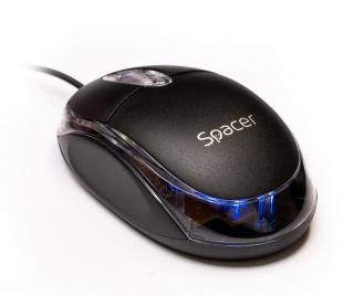 Mouse Spacer, Negru, 800 DPI, SPMO-080 - Ideal pentru Birou sau Acasa