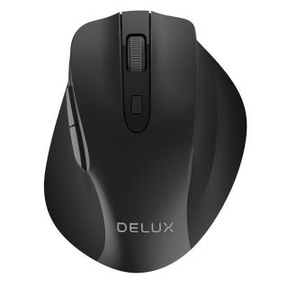 Mouse Wireless Delux, Negru, 1600 DPI, M517GX - Ideal pentru Birou sau Acasa