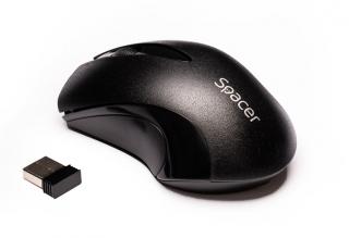Mouse Wireless Spacer, Negru, 1000 DPI, SPMO-W12 - Ideal pentru Birou sau Acasa