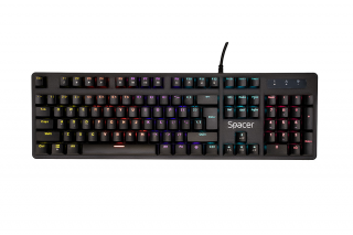 Tastatura Mecanica Spacer USB, RGB, 104 Taste, Warrior