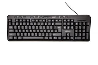 Tastatura USB Spacer, Negru, 104+11 Taste, SPKB-169 - Ideal pentru Birou sau Acasa