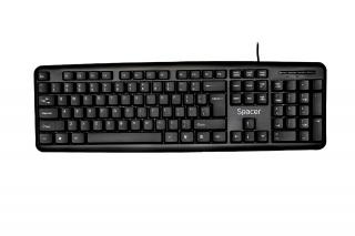 Tastatura USB Spacer, Negru, 104 Taste, SPKB-520 - Ideal pentru Birou sau Acasa