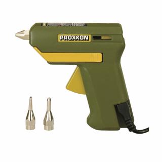 Proxxon 28192, Pistol de lipit GlueGun HKP 220, verde, 40W, 200   C, duze interschimbabile, include 4 batoane si 3 duze, functional cu batoane de 7mm