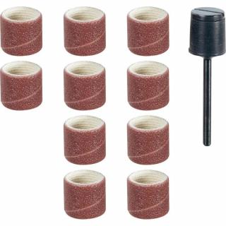 Set ax si 10 tamburi din corindon pentru slefuire, 14mm, GR120, Proxxon 28978