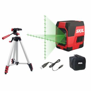 SKIL 1911 DA Nivela laser cu linie in cruce, lumina verde (520 nm), accu Li-Ion,     0,5 mm m, raza actiune 20m, include trepied