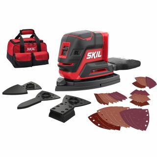 SKIL 3720 FB Slefuitor cu acumulator compact Brushless, turatie 10.500  min, cu 40 de foi de slefuire+accesorii speciale de slefuire si geanta de transport, doar corpul