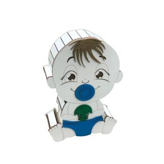 Cutie cadou din lemn, model baiat bebelus, 32x22x9cm