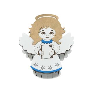 Cutie cadou din lemn, model ingeras, 32x27x9cm
