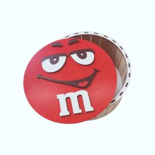 Cutie cadou din lemn, model m and m, 22x22x9cm