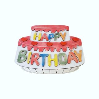 Cutie cadou din lemn, model tort, 32x26x9cm