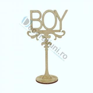 Decoratiune din lemn pentru botez - model BOY