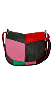 Geanta Dama Piele Naturala Multicolora Adriana G04157