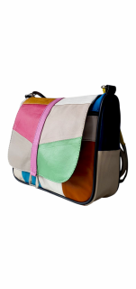 Geanta Dama Piele Naturala Multicolora Emi G04265