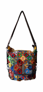 Geanta Dama Piele Naturala Multicolora Georgiana G03147