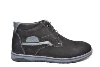 Ghete Barbati Piele Naturala Negre Otter Blake B00024